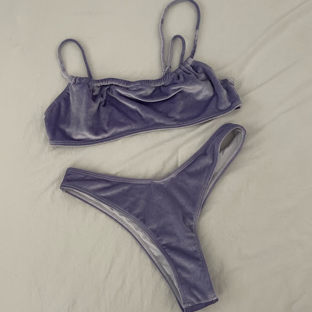 NWOT Purple Velvet Bikini
